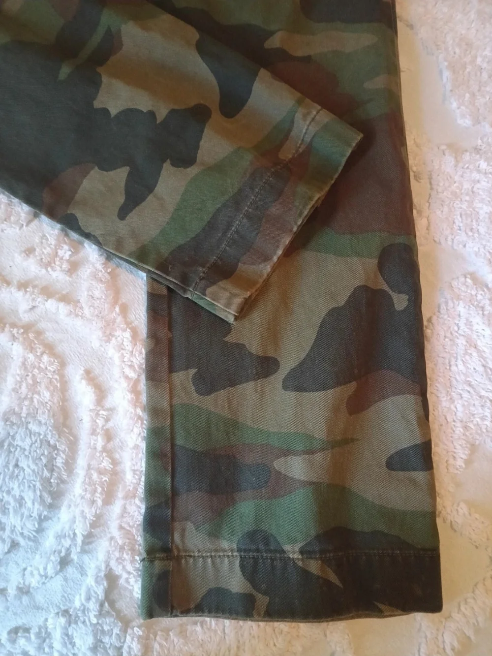 J. Crew 484 Fit Men's Slim Straight Camo Jeans - Olive & Brown 32